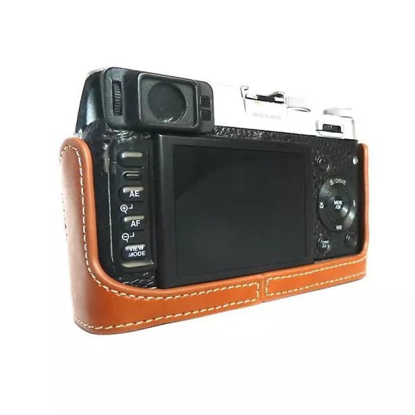 Kameraskydd Case PU- cover med batteriöppning för Fuji X100/X100S/X100T Coffee