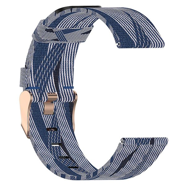 19mm urheilullinen kudottu nailoninen kangasranneke Xiaomi Haylou Solar LS01/ID205/Willful SW021 -kelloon Blue  White Stripes