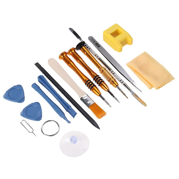 15-dels Professionellt Reparationsverktygsset för iPhone X/ 8 Plus/ 7 Plus/ 7/ 6 Plus/6S / 6/ 5/ 5S/ 5C/ 5/ 4 /
