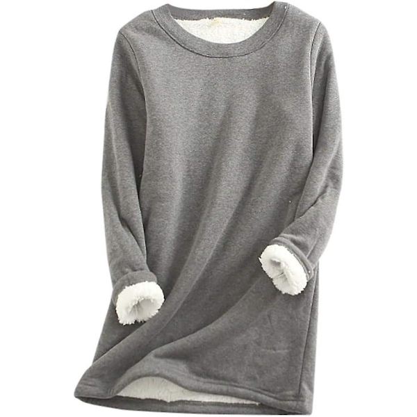 Jouluinen collegepaita naisille, fleece-pusero samettisella lämmöllä (UK-koot S-5xl)