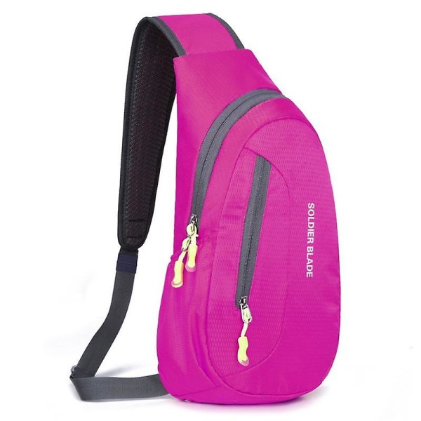 Cykelaxelväska utomhus fritidssportväska lätt polyester crossbodyväska Rose