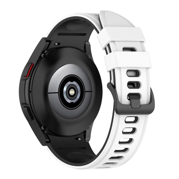 Tvåfärgad silikonrem för Galaxy Watch4/5/6 40mm 44mm/Watch6 Classic 43mm 47mm/ Watch 5 Pro 45mm
