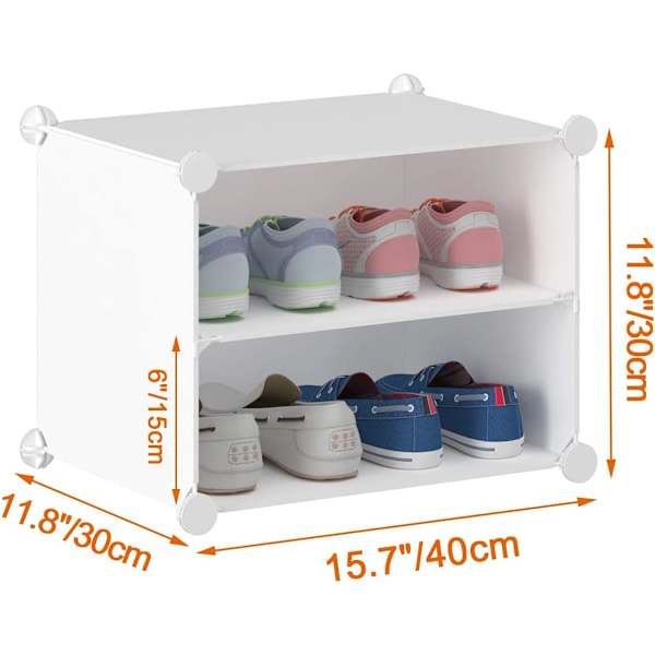Skohylle, 5-lags skoskap plast skohylle organiser for garderobe gang soverom inngang