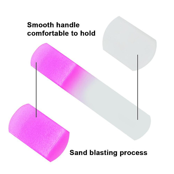 2 kpl Lasinen Jalkaraspit Pedikyyri Kuolleen Ihon Poistaja Kovettumat Maissi Karkea Kovan Ihon Poistaja 2pcs pink glass foot file