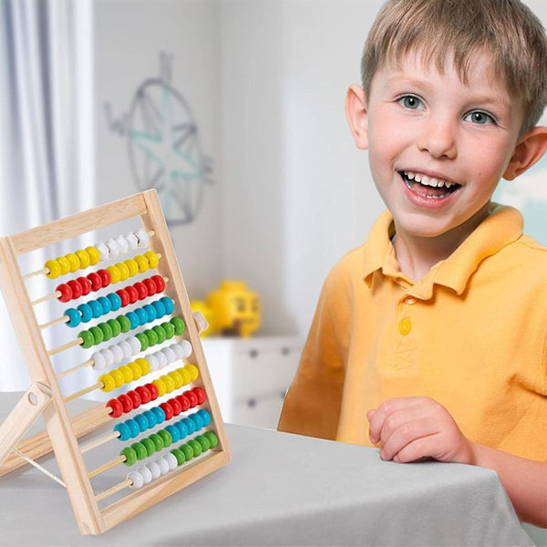 Loupsiy Abacus lapsille - Liukuvat helmien laskulelu - Esiopetuksen matematiikan oppimislelu, opettavainen laskulelu numerolelukorteilla lapsille