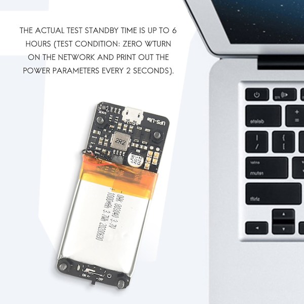 Ny Ups Lite V1.2 Ups Strøm Hat Board Med Batteri Elektrisitetsdeteksjon For Raspberry Pi Zero Zero Black