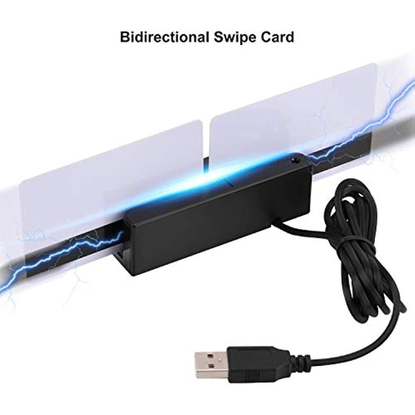 Msr90 Usb Swipe Magnetisk Kreditkortlæser 3 Spor Mini Smart Card Reader Msr605 Msr606 Deftun