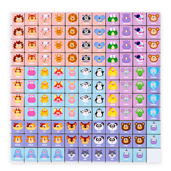 Magnetisk Lianliankan i tre, par-berøringsfokus, tenketrening, baby tidlig læring, puslespill, eliminasjonsglede, barneleker 30x30cm
