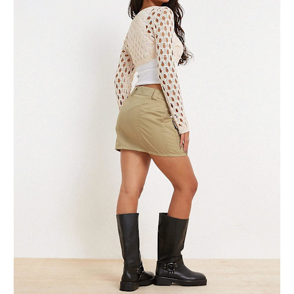 Dame Hul Ud Hæklet Strik Trøje Crop Tops Langærmet Trøje Cropped Style 2 L