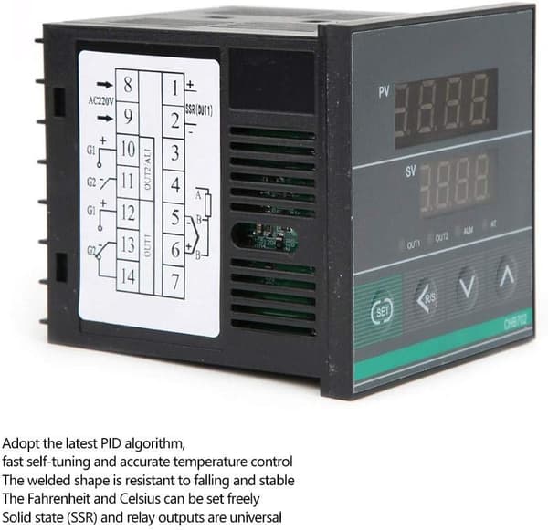 Intelligent Digital Display Temperatur Termostat Temperaturkontroller CHB702