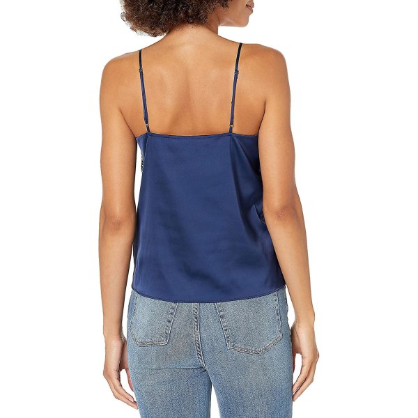 Natalie V-halsad spetskantat linne Navy XL