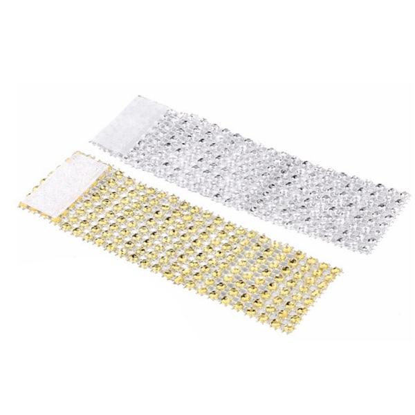 8 Rader med Mesh-bor 12 stk. Serviettspenne Plast Serviettring Imitert Diamant Bryllup og Festival Hotell Cateringutstyr