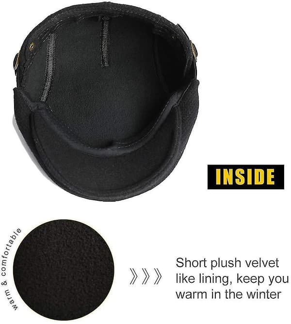 Herrar Platt Beret Mössa Justerbar Platt Hatt Höst Vinter