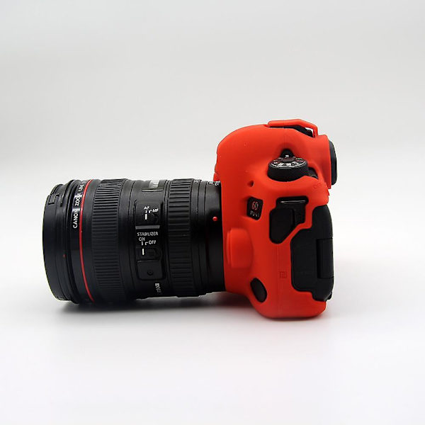 Flexibelt silikonkameraskydd för Canon EOS 6D Mark II Red