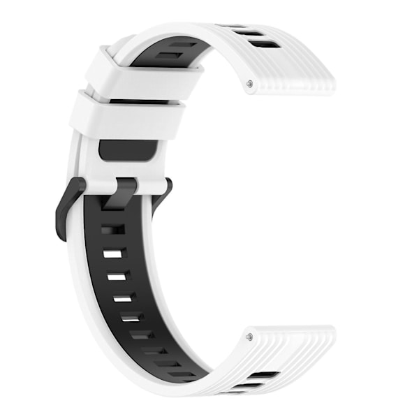 Silikonarmband för Huawei Watch GT/GT 3 46mm /Watch 4/ Galaxy Watch 46mm/Garmin Forerunner 265 White Black