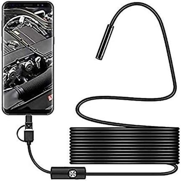 USB Snake Inspection Camera, 2,0 Mp Ip67 vattentät USB C Borescope, Type-c Scope-kamera med 8 justerbara LED-lampor för Android, Pc2