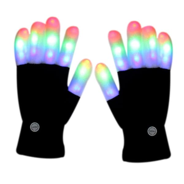 LED Farverige Blinkende Finger Lyshandsker