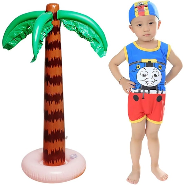 Uppblåsbar Palmtree Dekoration, 2-pack Jumbo Kokosnötspalmer Strand Bakgrund Favorit Tropisk Uppblåsbar Hawaii Sommarfest