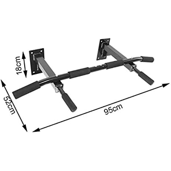 Väggmonterad Pull-up Bar med Tillbehör Dip Station för Styrketräning Hemmagym Vägg Stål Gym Bar Maximal Last 350 Kg