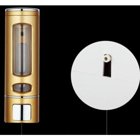 Guldfärgad tvåldispenser, enkel 400 ml tvåldispenser, väggmonterad duschgeldispenser, tvålbehållare
