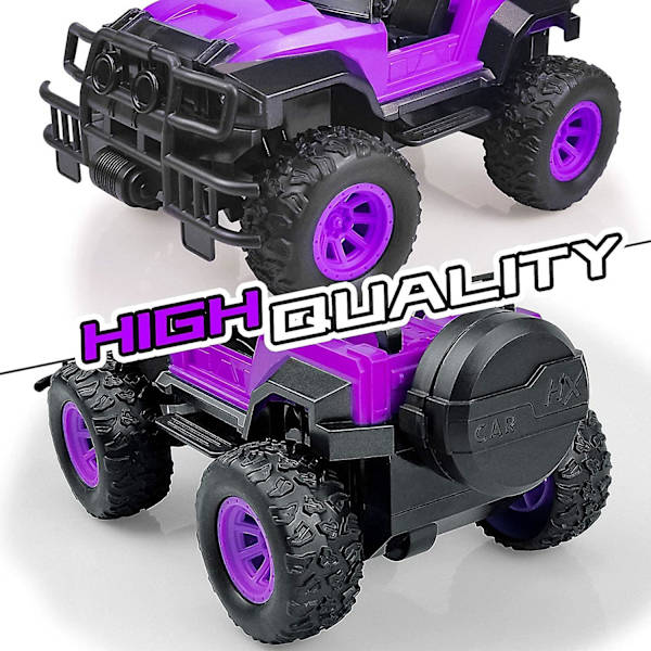 Kauko-ohjattava auto tytöille - RC-auto lelu, 1:18 mittakaava, violetti