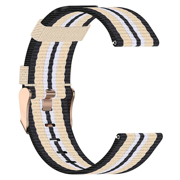 19mm urheilullinen kudottu kangasranneke Xiaomi Haylou Solar LS01/ID205/Willful SW021 nylonälykelloon Black Beige