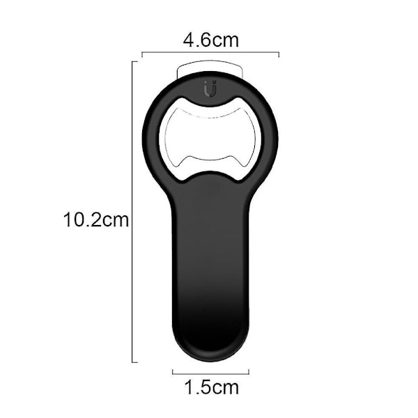 Magneettinen pullon- ja tölkinavaaja jääkaappiin, ruostumattomasta teräksestä valmistettu kirkkoavaimen avain korkilla KD0440C elegantblack