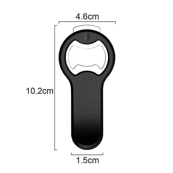 Magnetisk flaske- og dåseåbner til køleskab, rustfrit stål kirkeknøgleåbner med kapsel KD0440E elegantblack