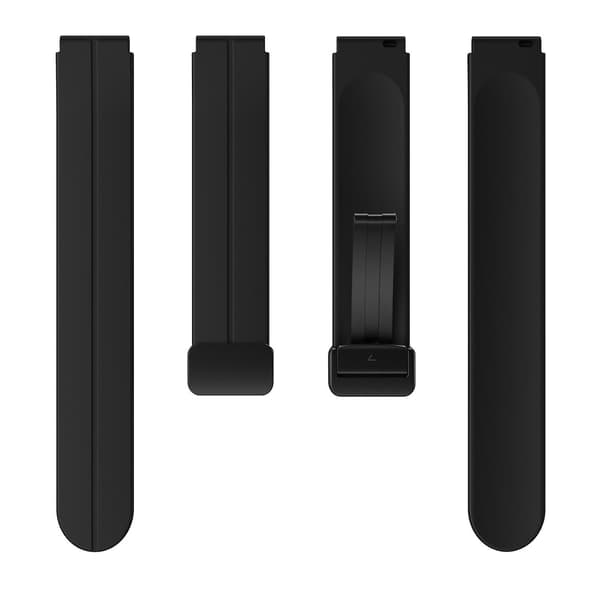 Til Keep B4/Huawei Watch Fit Mini 16mm Silikone Rem Udskiftning Urrem, Sort Foldespænde Black
