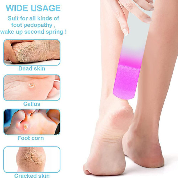 2 stk. Glasfodfil Pedicure Rasp Død Hud Fjerner Hård Hud Knyster Grov Hård Hud Fjerner style 3