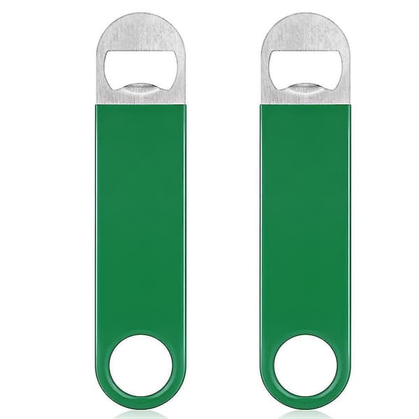 Platt flasköppnare - Flasköppnare för bartender - Öppnare för ölflaskor - Vinyl Green