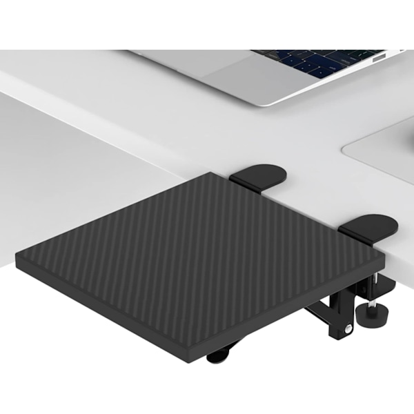 Ergonomiskt skrivbordsförlängning, 9,5\"x9,1\" Fäst utan att borra, Vikbart tangentbordsfack, Armstöd för bord, Armbågsstöd för dator