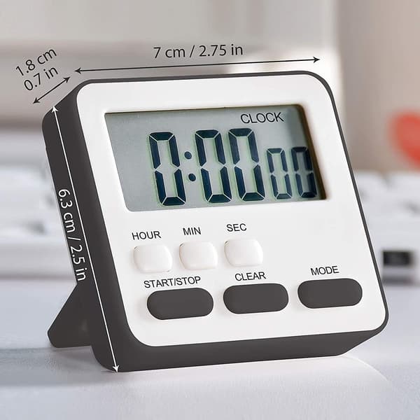 24-timmars Digital Kökstimer Stor Display Hög Larm Magnetisk