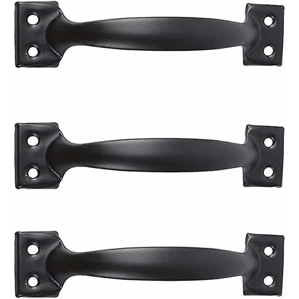 3 st ladugårdsdörrhandtag svarta dörrhandtag med skruvar grindhandtag vintage skåphandtag dra skjul dörrhandtag för dörrar skåp garderober