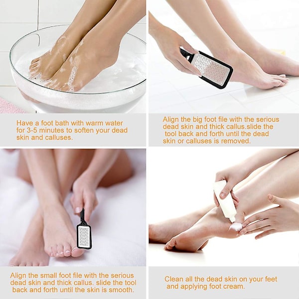 Fotfil Callus Remover, professionell fotfil Pedikyr Kit, kirurgiskt rostfritt stål brown