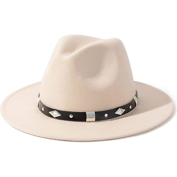 Dame Bælte Spænde Fedora Hat White