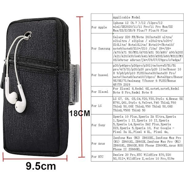 Puhelinlaukku Puhelimen Käsivarsilaukku iPhone 12 11 Pro Max Xs/xr/8/6/6 Plus -puhelimille