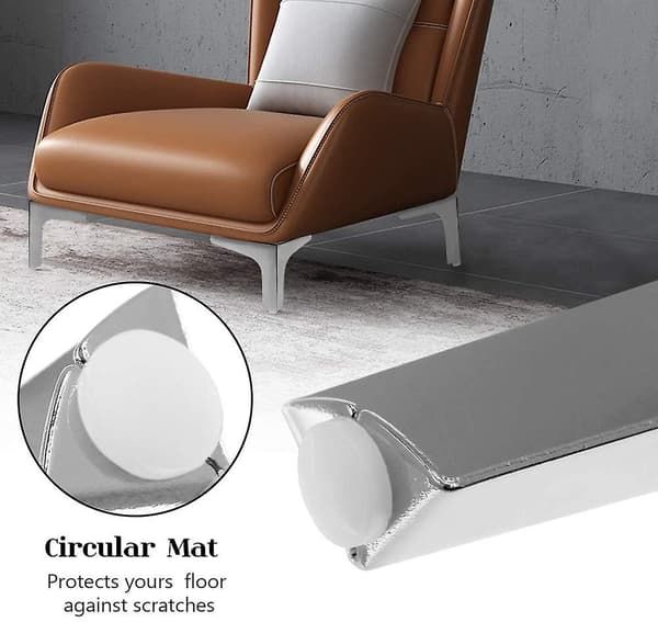 4 stk. 7 tommer møbelben, moderne møbelsofaben i metal, mat sort