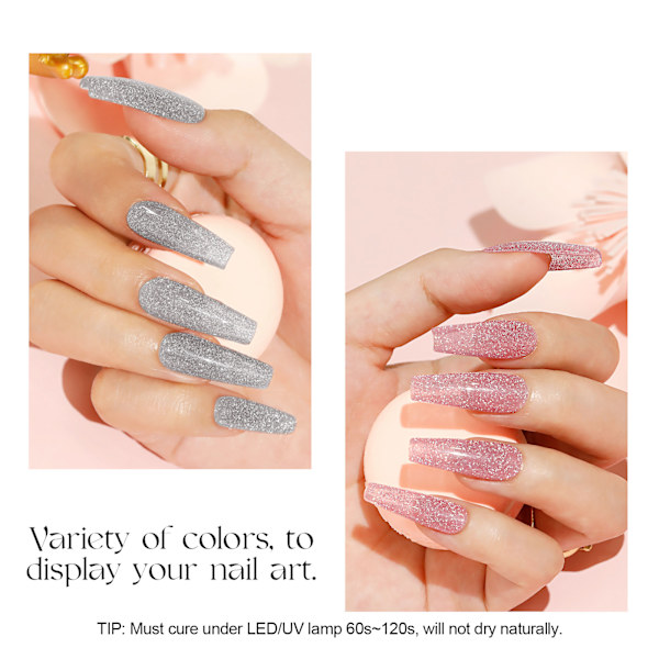 UV-gellack Pastel 6 x 7 ml Shellac Semipermanent Nagelfärg Set, Hemma-Style Nagelstudio Design Nagelsmyckesset