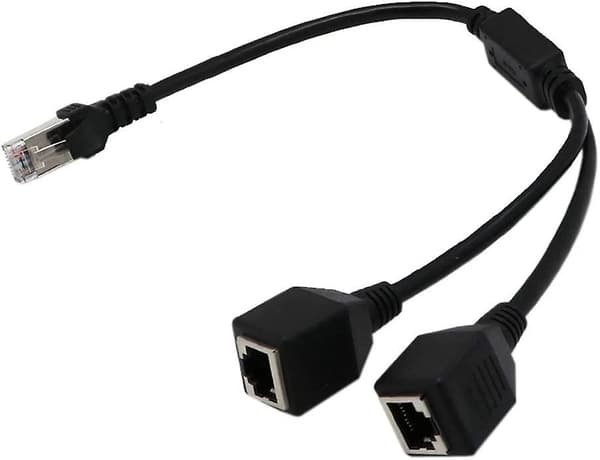 Netværks Splitter Adapter Kabel RJ45 1 Han til 2 Hun Socket Porte Ethernet LAN Kabel Netværks Splitter Adapter