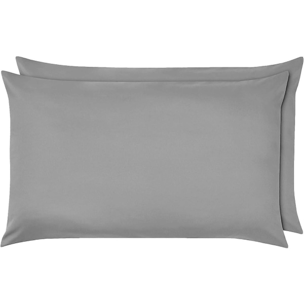 100 % egyptisk bomull 10"/25 cm djupa lakan monterade - Enkel - Dubbel - King - Super King Silver PillowCase Pair
