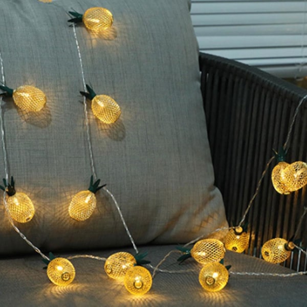 Ananas Lyslenke For Terrasse Hjem Bryllupsfest Soverom Bursdag Hawaii Tropisk Dekor usb models 3m 20led
