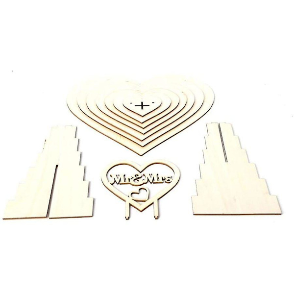 Chokolade Display Stativ Hjerteform 7 Lag Dessert Slik Display Holder