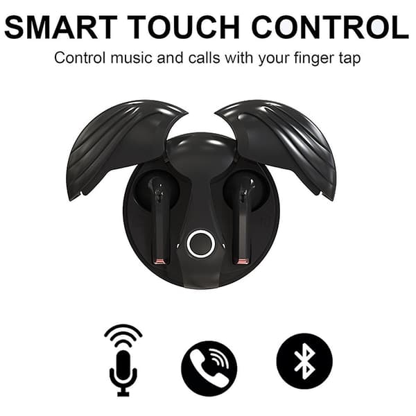 Trådløse ørepropper, Bluetooth 5.0 øretelefoner, Ladeetui, Parring for Airpod Apple Android Iphone black