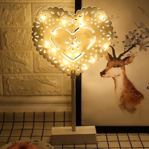LED Stjerne Rattan Hul Form Bordlampe Juledekoration size3