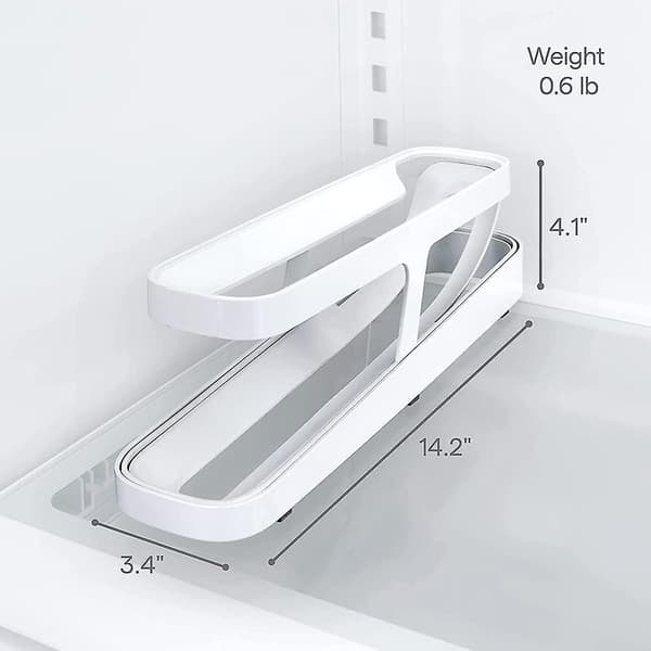 Egg Rack Egg Dispenser Automatisk Rullende Eggbrett 2-Lags Egg Dispenser Kjøleskap Egg Holder