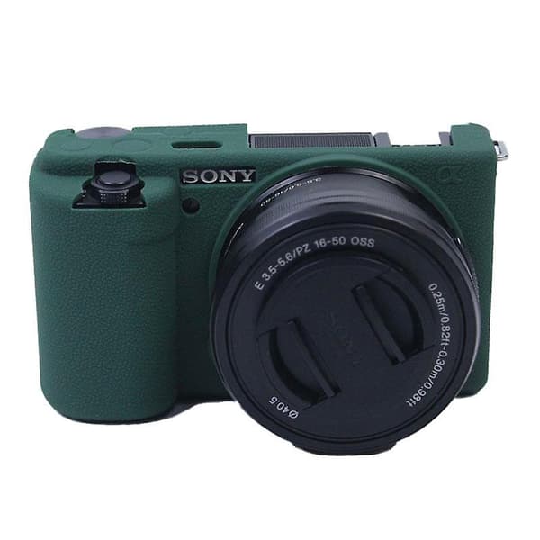 Mjukt silikonskydd för Sony ZV-E10 Blackish Green