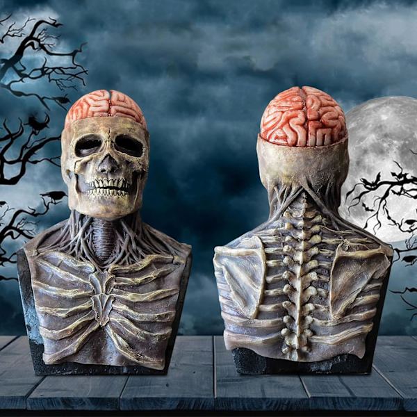 Läskig Halloween-mask - Hjärnskalle-mask - Latex-mask för hela huvudet - 3D Biokemisk Halloween Cosplay-mask