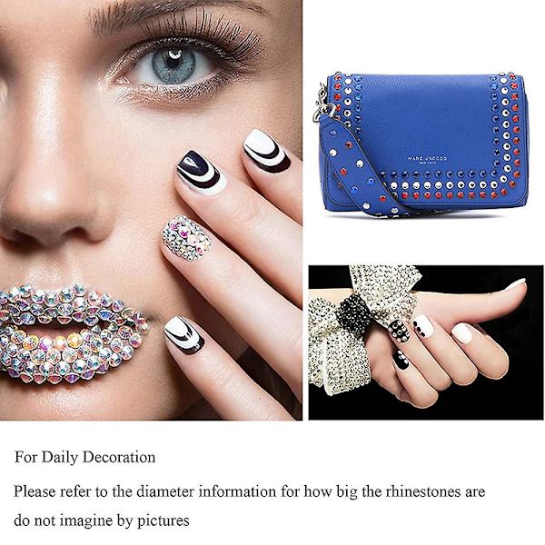 Färgglada nagelkonst-strass style 3
