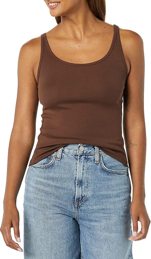Dame Slim-fit Tynd Stroptop, Pakke med 2 Style 6 L